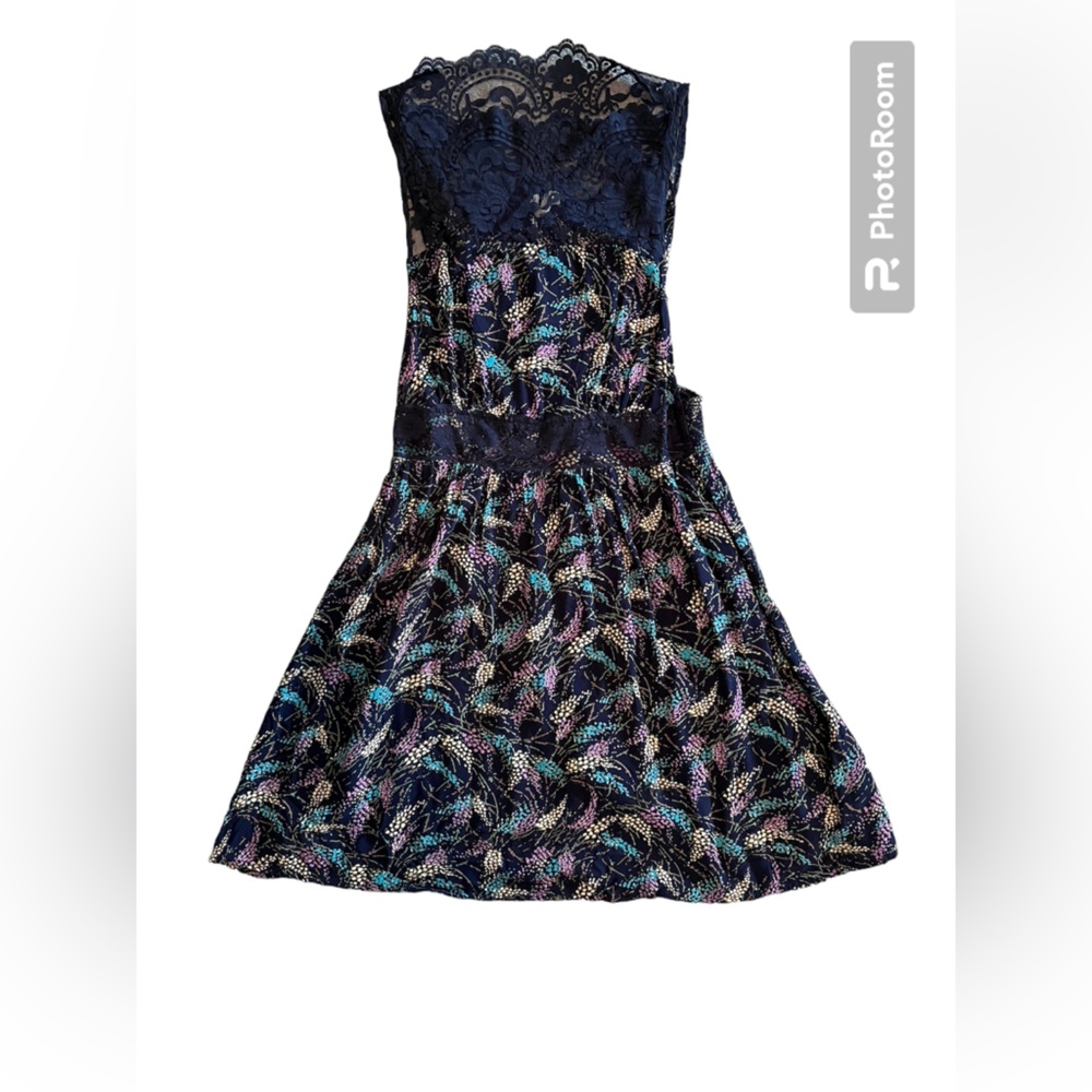 Sleeveless navy dress by Free People, XS